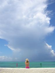 Claudia and the cloud, Compass point, Bahamas... by Leon Joubert 